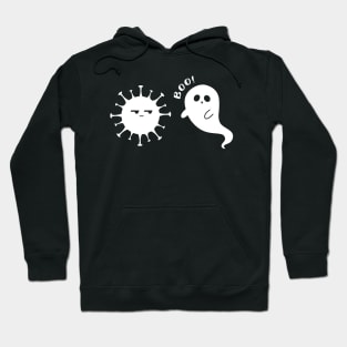 Ghost vs Corona Virus funny Halloween Hoodie